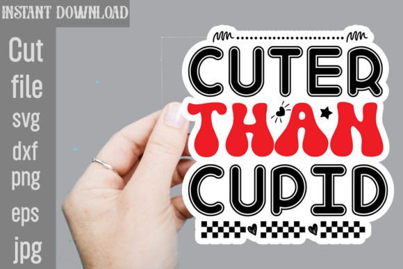 Download Cuter Than Cupid SVG Sticker Designs - Sticker design Collection