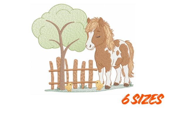Download Farm Pony Embroidery Design Pattern Set - Premium Resources